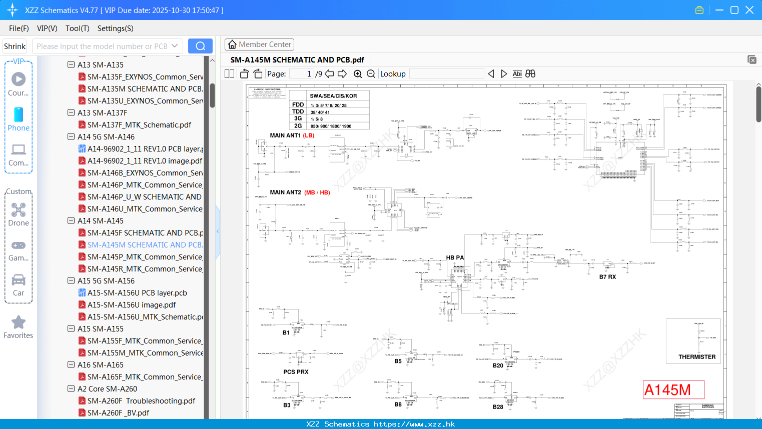 Samsung SM-A145M SCHEMATIC AND PCB